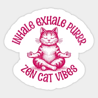 Meditation Cat Sticker